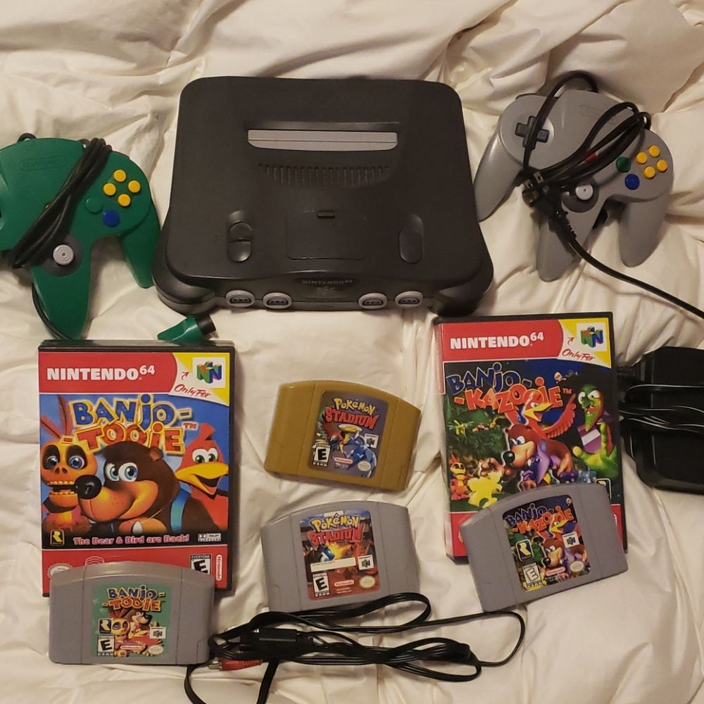 N64 Console Pokemon Stadium 1 & 2 Bundle